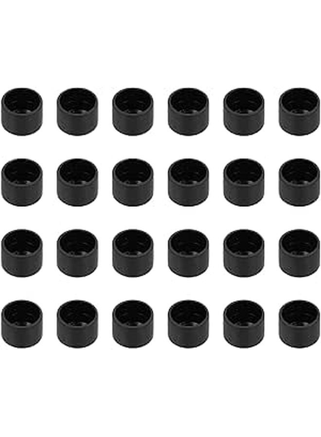 24Pcs Black Foosball Table Feet Caps End Protectors Easy Install Replacement Parts - Image 1