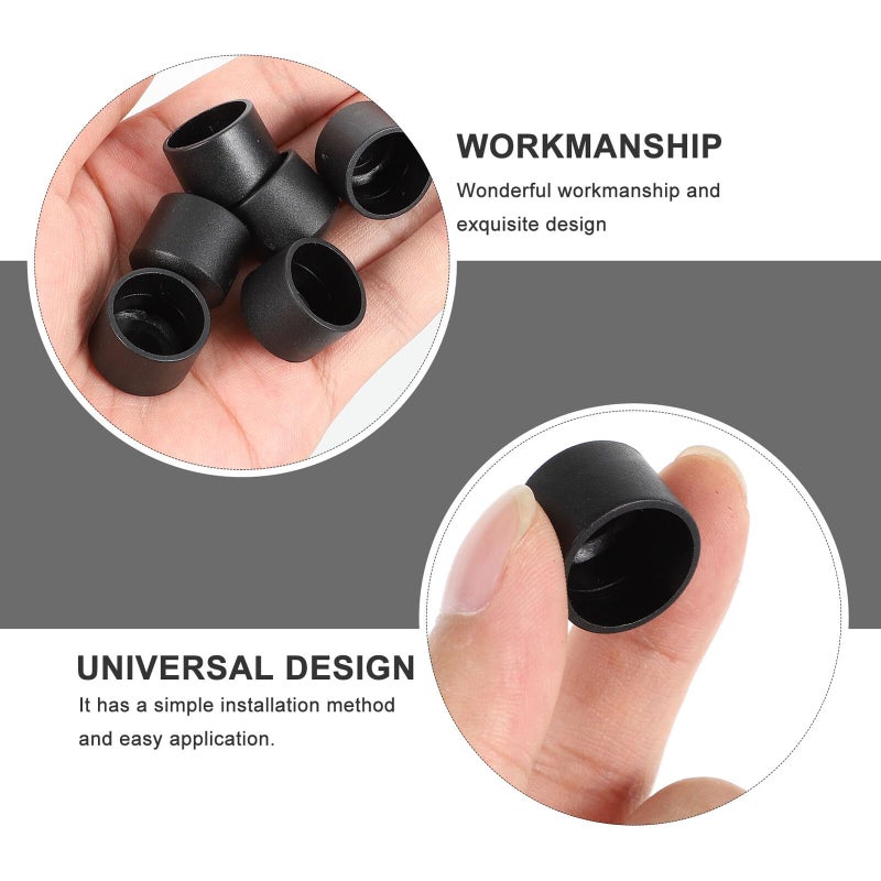 24Pcs Black Foosball Table Feet Caps End Protectors Easy Install Replacement Parts - Image 4