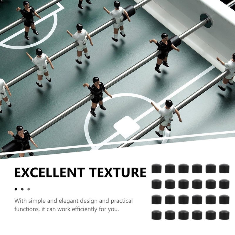 24Pcs Black Foosball Table Feet Caps End Protectors Easy Install Replacement Parts - Image 5