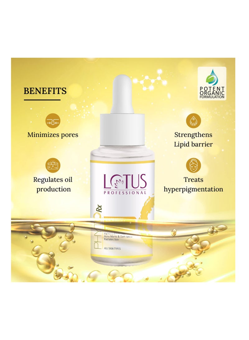 Lotus Professional Lotus Professional Phytorx Vitamin C Booster Serum Lightens Acne Marks Dark Spots Blemishes For All Skin Types 30ml - Image 3