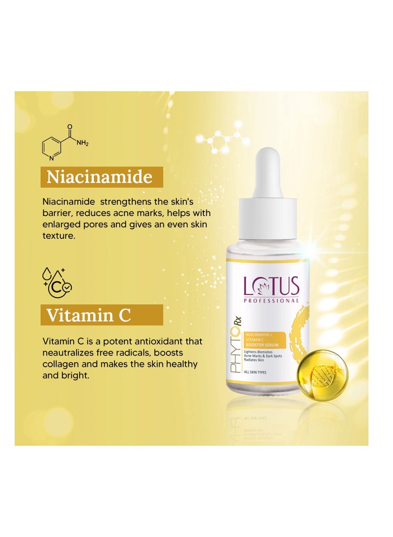 Lotus Professional Lotus Professional Phytorx Vitamin C Booster Serum Lightens Acne Marks Dark Spots Blemishes For All Skin Types 30ml - Image 2