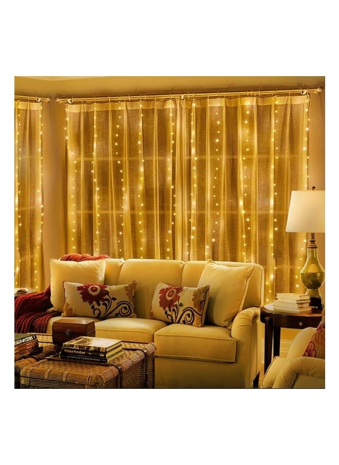 Generic - Curtain Lights - Twinkle Lights for Bedroom Wall Window Hanging Fairy String Waterproof Lights 3m Length 2M Height - Image 1