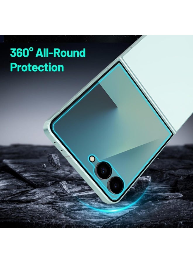 Muzz حماية شاشة عامة لجهاز سامسونج جالكسي Z فليب 7، فيلم TPU شفاف عالي الدقة، مقاوم للخدوش، مناسب للحافظة، عبوة 2 - Image 3