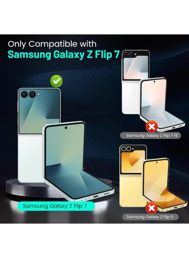 Muzz حماية شاشة عامة لجهاز سامسونج جالكسي Z فليب 7، فيلم TPU شفاف عالي الدقة، مقاوم للخدوش، مناسب للحافظة، عبوة 2 - Image 5