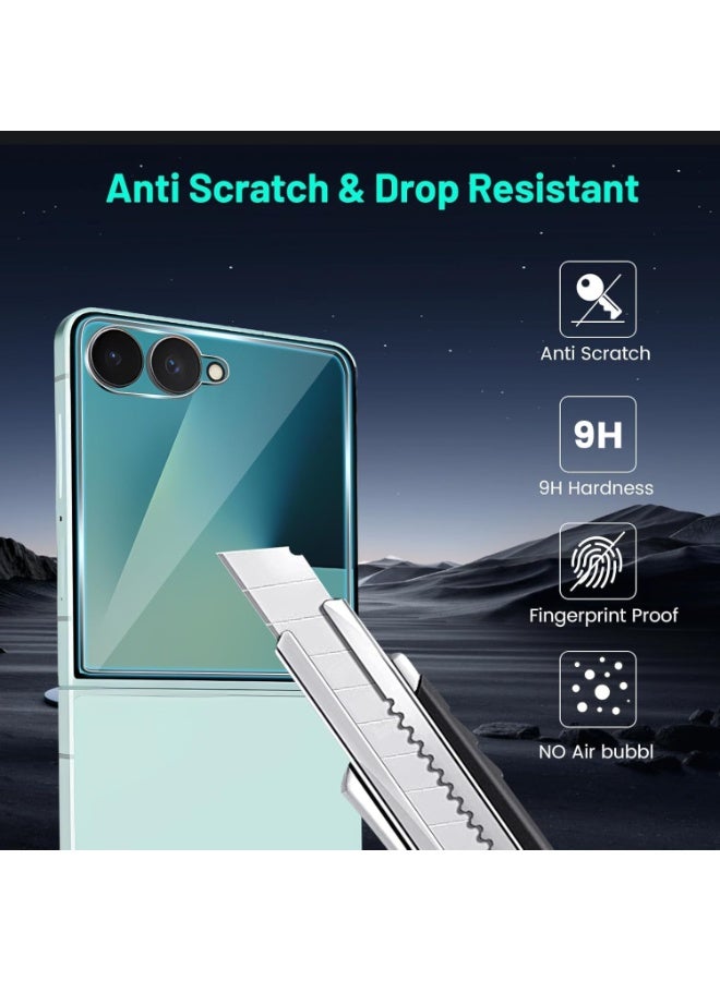 Muzz حماية شاشة عامة لجهاز سامسونج جالكسي Z فليب 7، فيلم TPU شفاف عالي الدقة، مقاوم للخدوش، مناسب للحافظة، عبوة 2 - Image 4