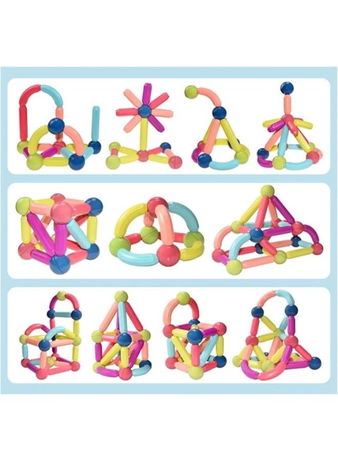 BLOOMING TIME Magnetic Building Block Set, 42PCS Magnetic Ball and Stick Game Set for Kid’s Early Educational Learning STEM Construction Toys 3D Magnet Building Stacking Toys for Boys and Girls - Image 4