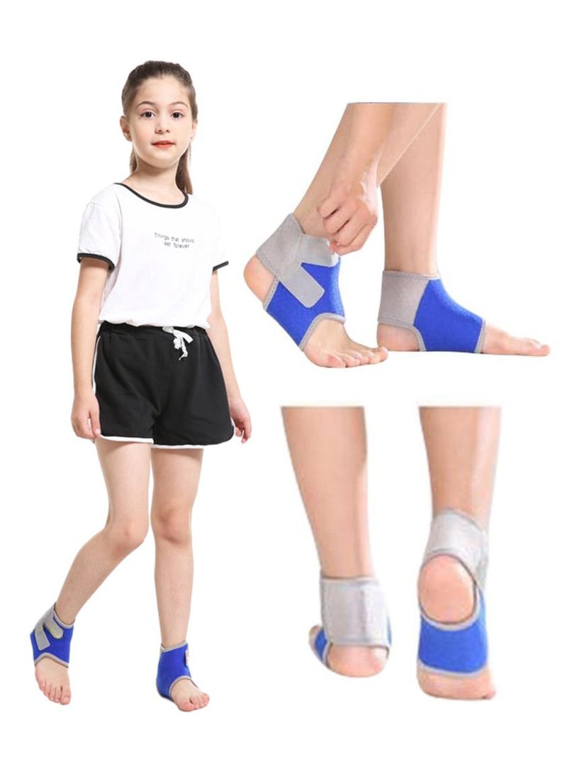 Sweet seven دعم كاحل للأطفال قابل للتعديل - دعامة ضغط للإصابات، التواءات، التهاب المفاصل، تخفيف الألم، كرة القدم، الجري، ركوب الدراجات - واقي كاحل للتعافي النشط - Image 1