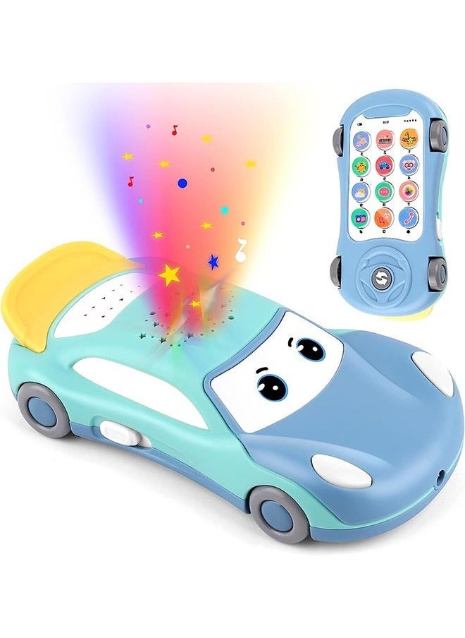 Baby Cell Phone Cars Toy, Early Education Learning Baby Musical Car Phone Toys with Star Light and Sound, Multi-Function Kids Pretend Phone for Learn Call Chat for Toddlers 1 2 3 Year Old Boys Girls  - Image 1