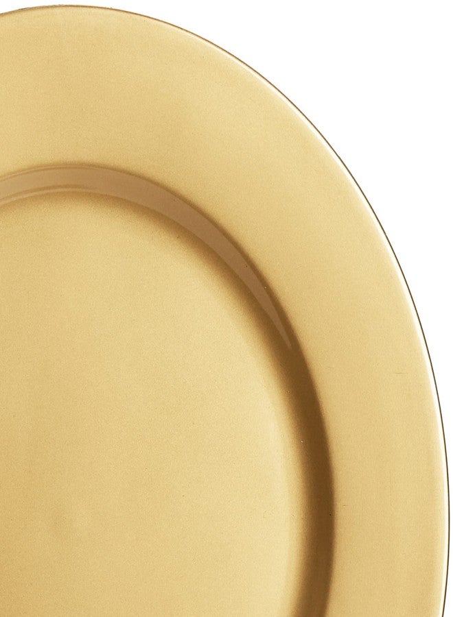 ZEAYEA 12 Pack Gold Charger Plates, 13 Inch Plastic Round Dinner Charger Plates for Wedding Party, Elegant Tabletop Decor - Image 3