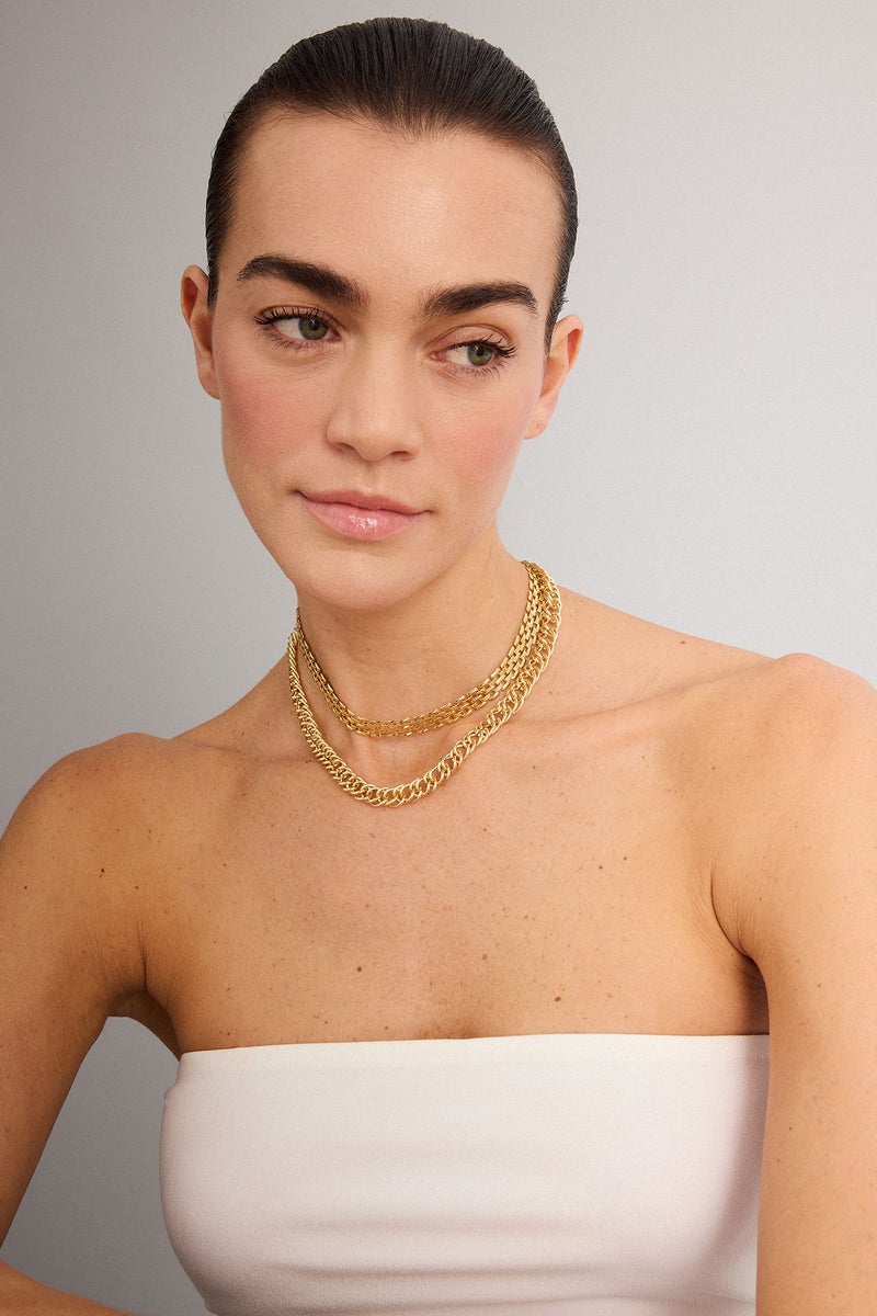 DeFacto Gold Woman Woman 2 Piece Necklace Set Casual - Image 1