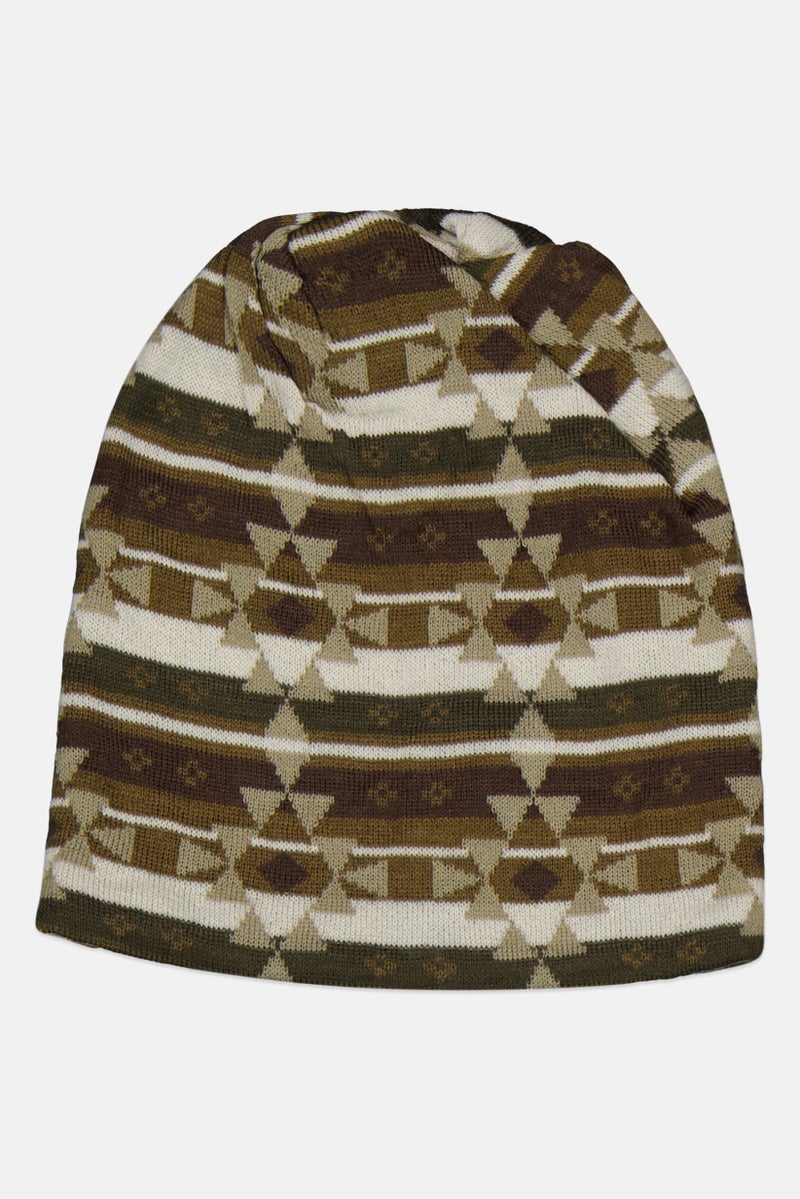 Sun Stone Men Textured Beanie, Brown - Image 2