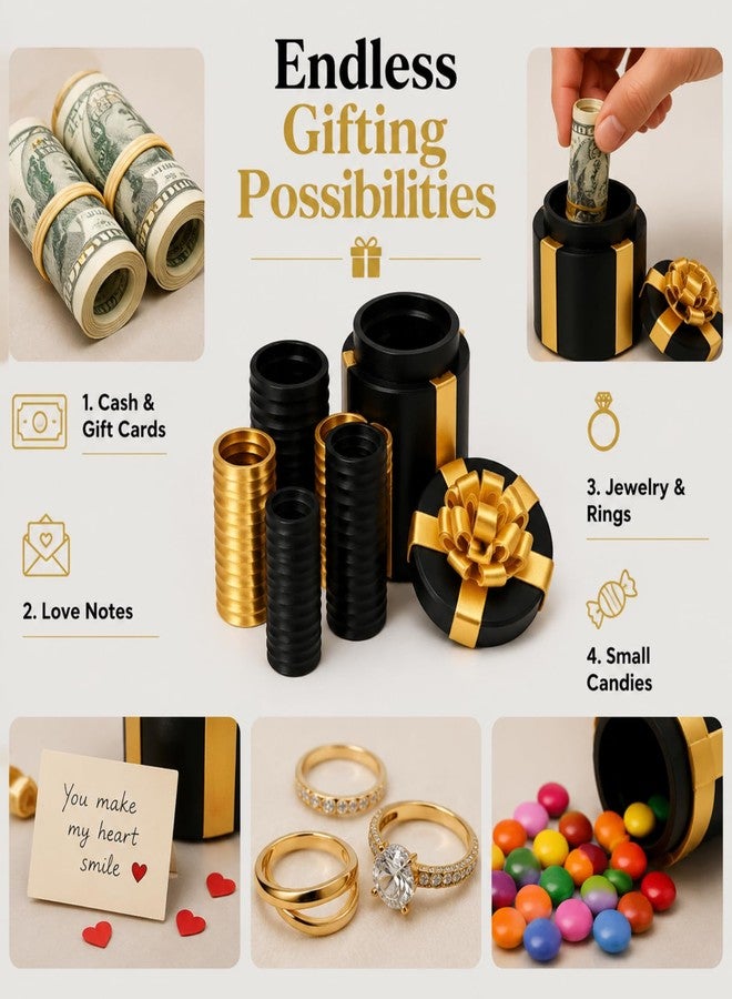 MCNULGUR Annoying Nested Screw Gift Box – Funny Prank Gag Gift for Christmas, Office – Elevate Gifting with Sophistication & Surprise (Black - Image 5
