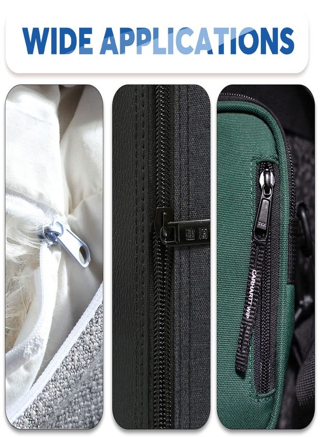 Renashed #3 Nylon Coil Sewing Zippers 5 Colors 13.6 Yards with 30pcs Zipper Sliders and Zippers Stops for DIY Sewing Tailor Craft Supplies (Black, White, Gray, Beige, Navy) - Image 5