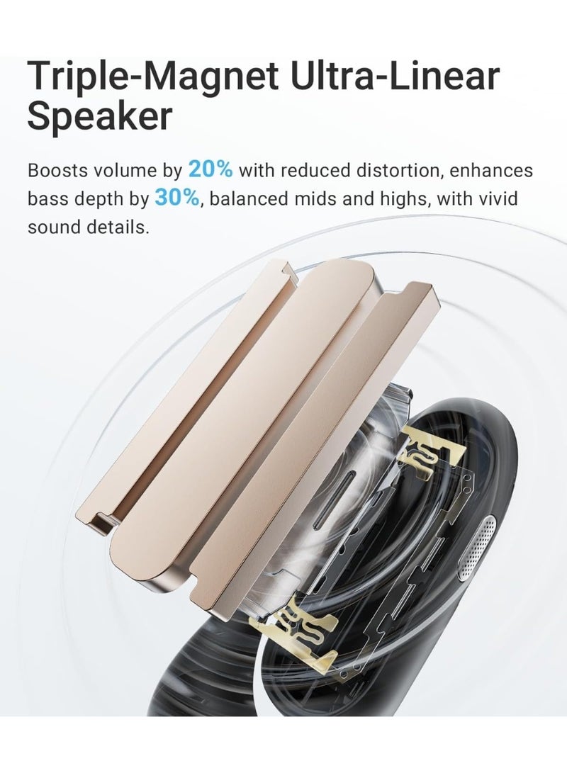 أسيفاست سماعات أذن لاسلكية AceFit Air مفتوحة الأذن، صوت جهير غني، سماعات رأس رياضية بلوتوث 5.4 مع علبة شحن، وقت تشغيل 32 ساعة، سماعات أذن IP54 مقاومة للماء للجري وركوب الدراجات والمشي والتمرين - Image 5