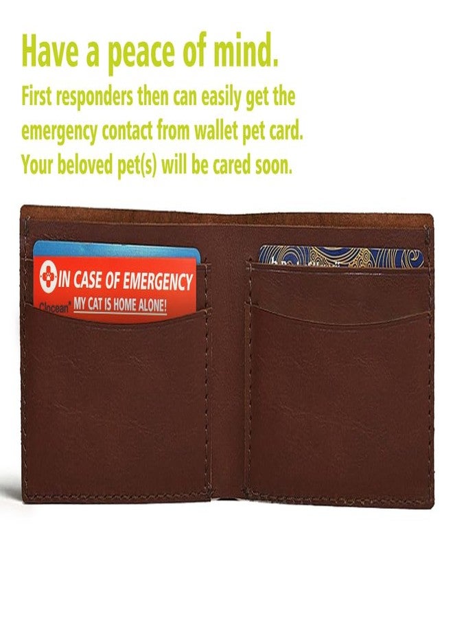 Clocean My Cats are Home Alone Alert Key Tag Keychain Emergency Contact Wallet Card Folded - 2 Writable Back Sides (CAT Emergency Wallet Card & Tag)… - Image 3