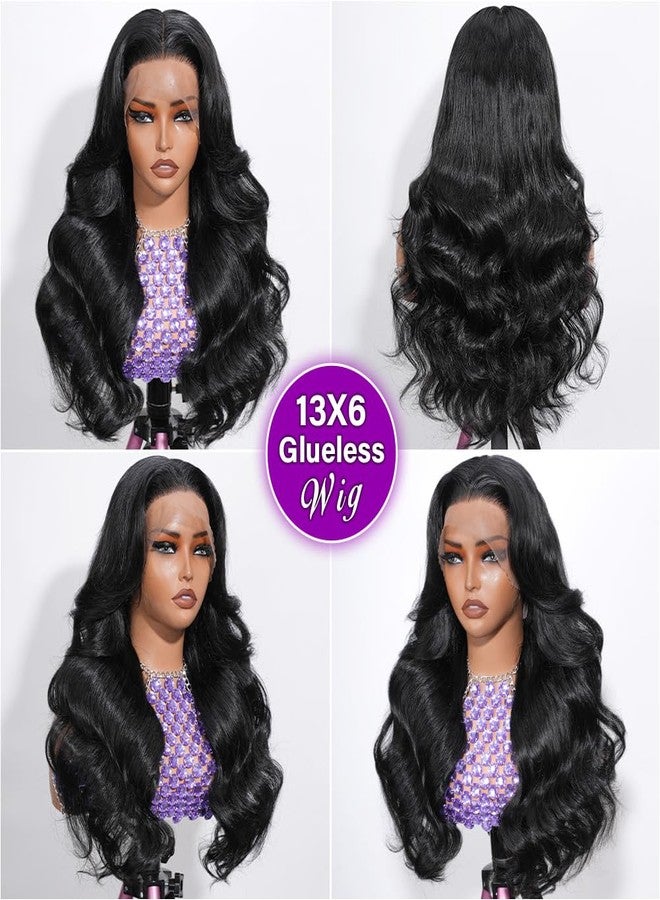 Ailwelia 13x6 Body Wave Lace Front Wigs Human Hair 200 Density Hd Transparent Lace Front Glueless Plucked Frontal Wigs 13x6 For Black Women With Baby Hair Natural Color 30 Inch - Image 3