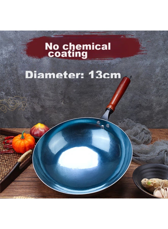 Gold Deposit Jin Cun Zhangqiu Wok Iron Pan Stir-fry Pan Non-coated Traditional Seasoned Iron Pan Mirror Finish Lightweight Model With Wooden Handle 34cm Pre-seasoned - Image 2