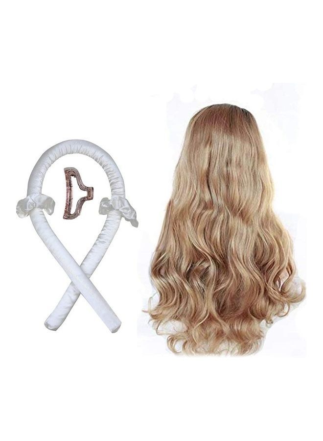 NIBEMINENT Heatless Curling Rod Headband Lazy Curler Set White - Image 2