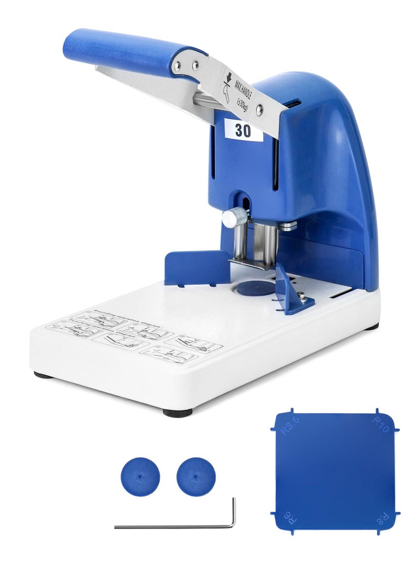 QWORK QWORK Desktop Manual Corner Rounding Machine Corner Cutter Rounder Die Punch Cutter with 14 Die Corner Rounder Leather Corner Punch 