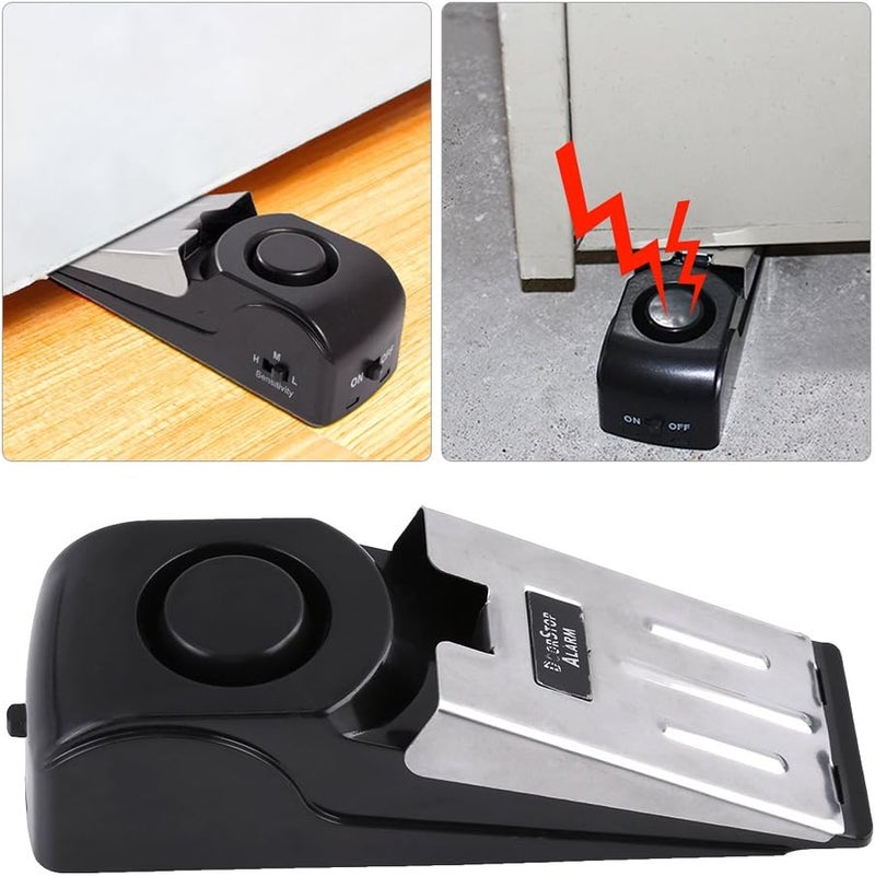 klarako Door Stopper Alarm, klarako Portable Security Home Wedge Shaped Door Stop Block Alarm Blocking Stopper 100 dB - Image 5