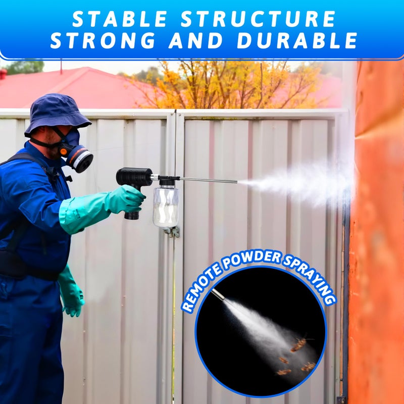 LURKA Electric Diatomaceous Earth Duster â€“ Cordless Powder Duster with 500ML Bottle, 5.9" Stainless Steel Nozzle, 3-Speed Rechargeable Sprayer with Measuring Scoop & Silicone Funnel for Garden Use - Image 4