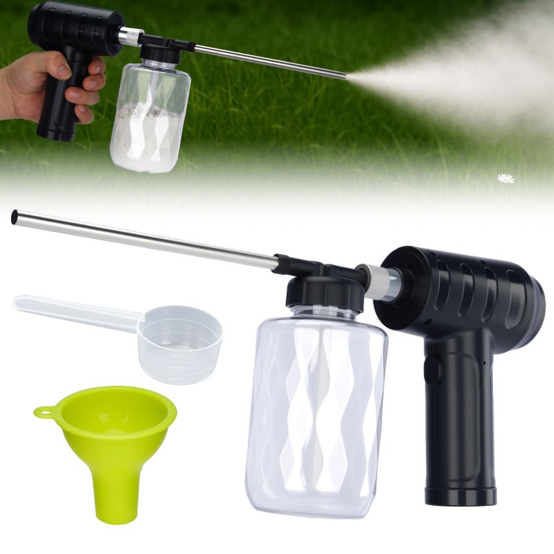 LURKA Electric Diatomaceous Earth Duster â€“ Cordless Powder Duster with 500ML Bottle, 5.9" Stainless Steel Nozzle, 3-Speed Rechargeable Sprayer with Measuring Scoop & Silicone Funnel for Garden Use - Image 1