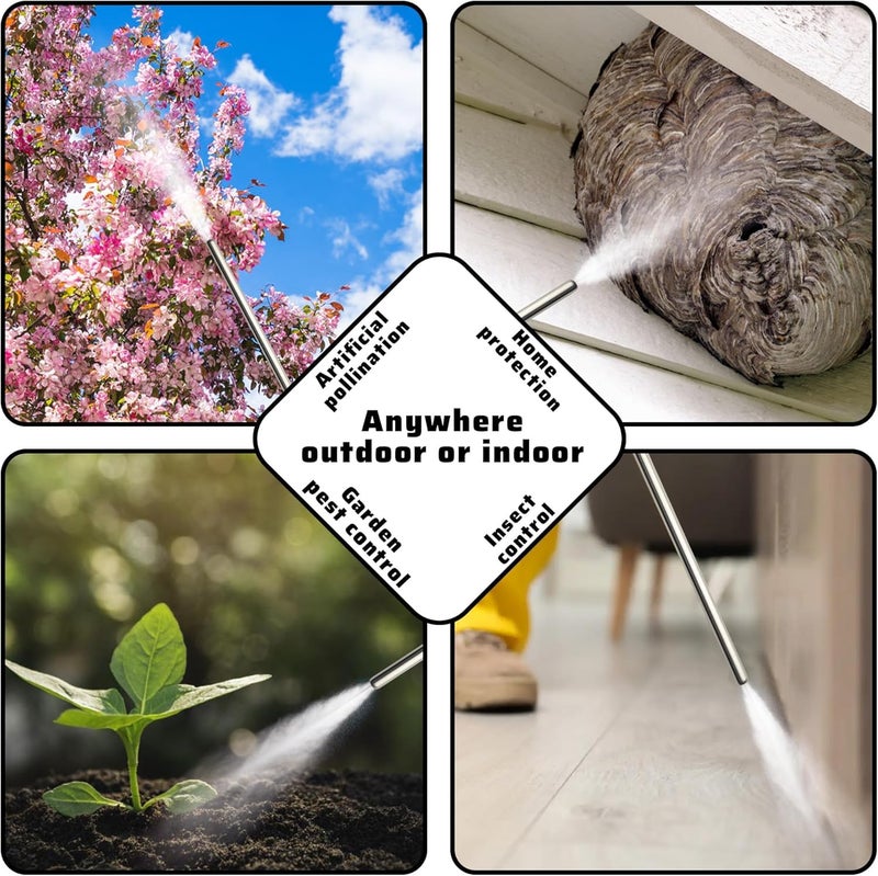 LURKA Electric Diatomaceous Earth Duster â€“ Cordless Powder Duster with 500ML Bottle, 5.9" Stainless Steel Nozzle, 3-Speed Rechargeable Sprayer with Measuring Scoop & Silicone Funnel for Garden Use - Image 3
