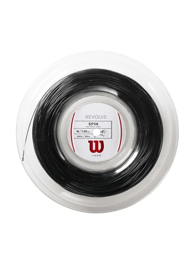 Wilson Revolve Tennis String Gauge 16 (1.3mm) - Reel 200m, Black