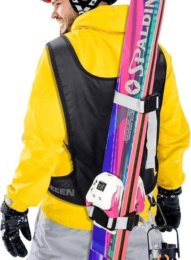 Hikeen Ski Strap, Ski & Poles Backpack Shoulder Strap Hands-Free for Easy Transportation of Your Skiing accessories - Image 1