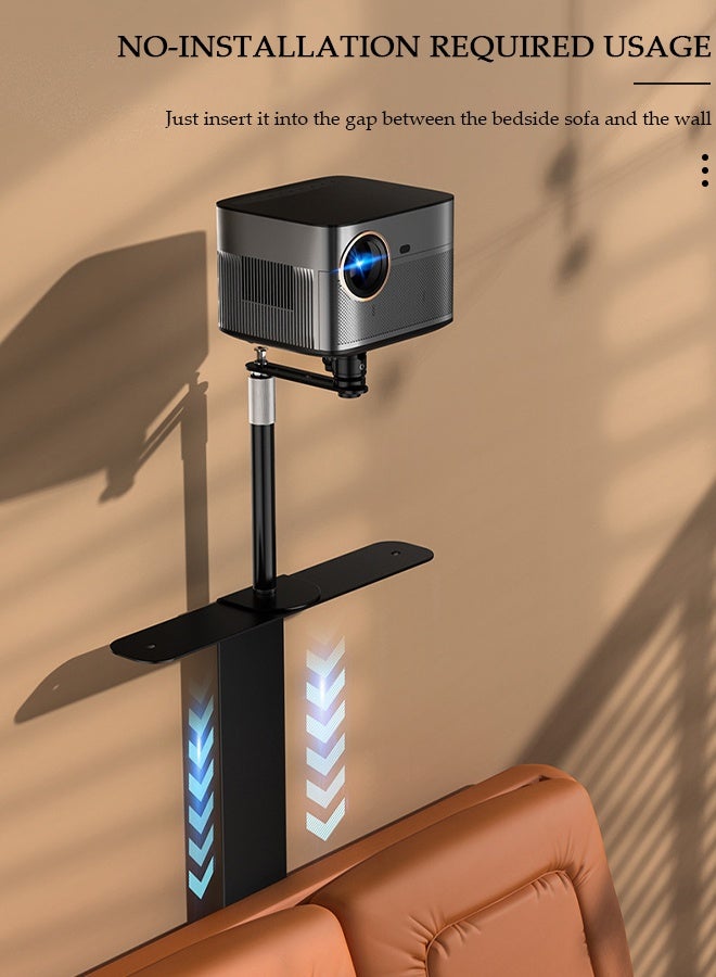 DUNISO Projector Stand Universal,Bed Sofa Projector Stand, Height Adjustable Projector Mount Base, 360° Rotation, Universal Bedside Projector Bracket Holder, for Desktop, Bedside Table, Bed, Home Office - Image 3