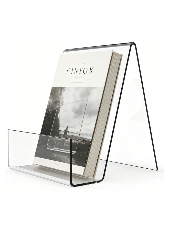 موثوقية التنبؤ Acrylic Book Stand, 4 Inch Clear Acrylic Display Easel, Transparent Display Stand Holder, Tablet Holder for Displaying Books, Magazine, Plate, Pictures, Artworks - Image 1
