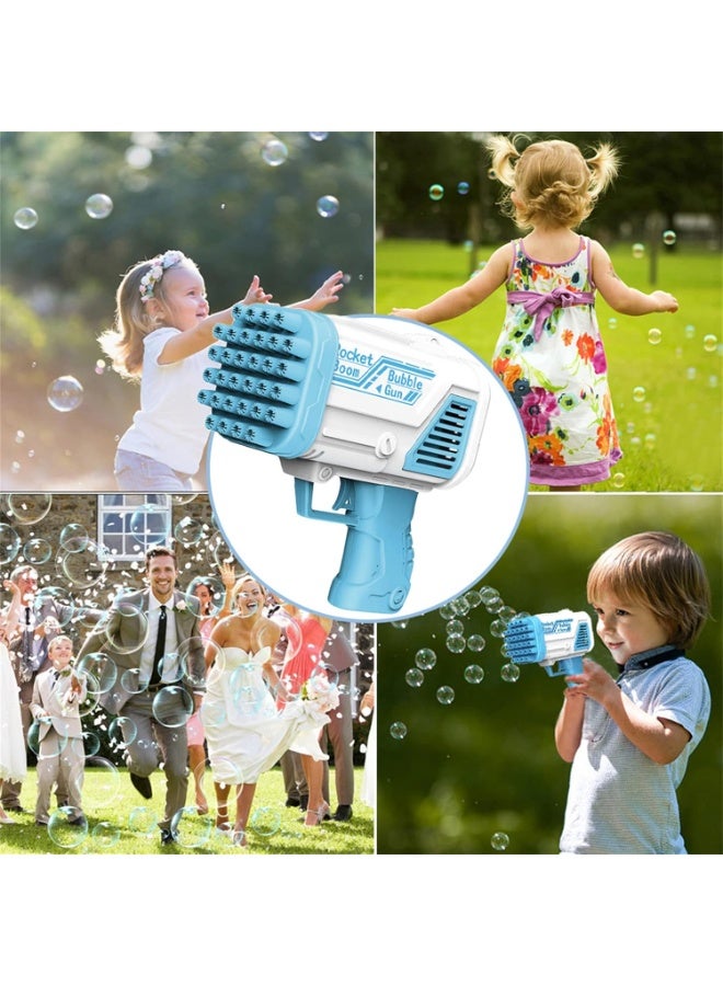 Bubble Gun, Bubble Machine for Kids, 32 Hole Rocket Boom Bubble Guns for Toddlers, Bubble Blower with Colorful Lights Birthday Party Favors Gift, Bubble Blaster Summer Outdoor Activity Children's Toys - Image 4