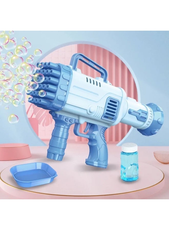 مسدس فقاعات، آلة فقاعات للأطفال، مسدس فقاعات صواريخ بـ32 فتحة للأطفال الصغار، منفاخ فقاعات مع أضواء ملونة، هدية لحفلات أعياد الميلاد، لعبة قاذف الفقاعات الصيفي والأنشطة الخارجية للأطفال (متعدد الالوان) - Image 1