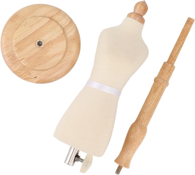 HEEPDD Mini Beech Wood Doll Dress Form, Wooden Mannequin for Sewing Crafting and Clothing Display for Dolls Daily Necessities - Image 3