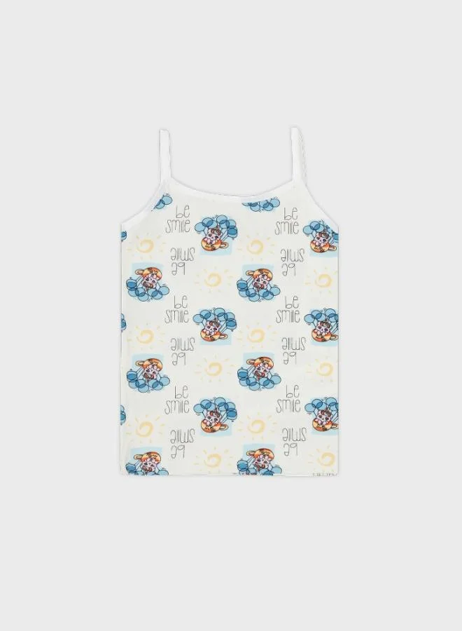 Lela Lela Patterned 100% Cotton Rope Suspender 2-Piece Underwear Set Girl's SET 6651011