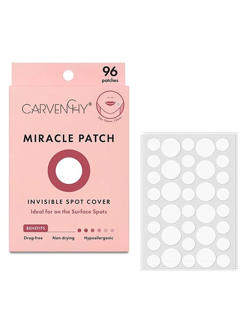 Miracle Patch，Salicylic Acid Hydrocolloid Acne Patch Miracle Patch, Invisible Spot Cover, Ideal for On The Surface Spots-96patches