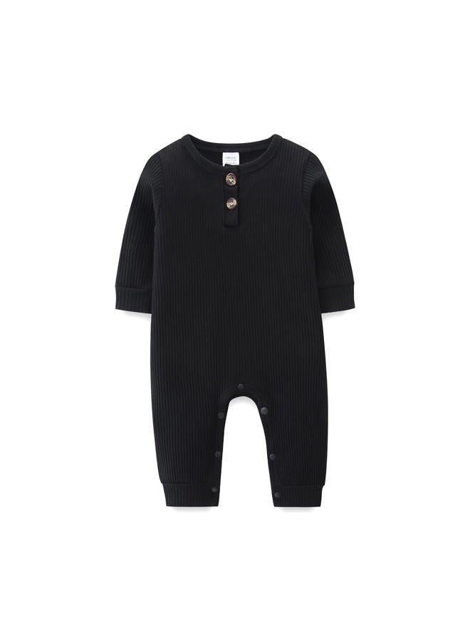 Bibimom Baby Boy Rompers 0-3 Months Black Gender Neutral Baby Items - Image 1