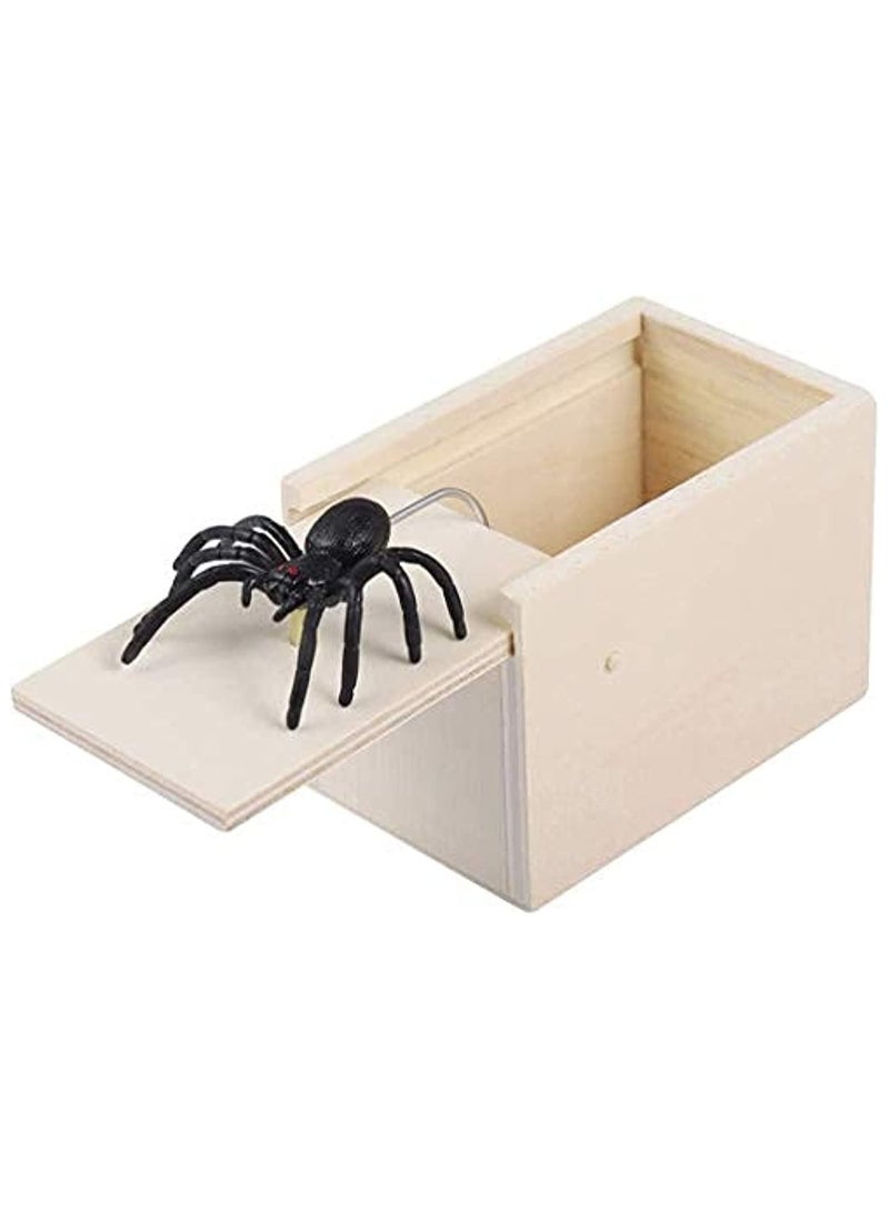 Wooden Spider Prank Scare Box Rich Unique Detailed Design Durable Sturdy  - Image 1