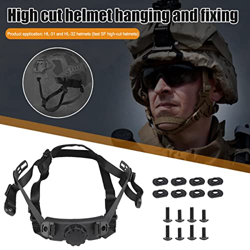 AZB Tactical Helmet Strap Adjustable Chin Strap Inner Suspension System with Bolts and Screws for Tactical Fast MICH IBH Airsoft Helmets - Image 2