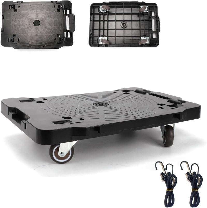 Portable Moving Rollers, 4-Wheel Heavy Furniture Dolly, 440 LBS Capacity, Black, 1 Pack - Image 1