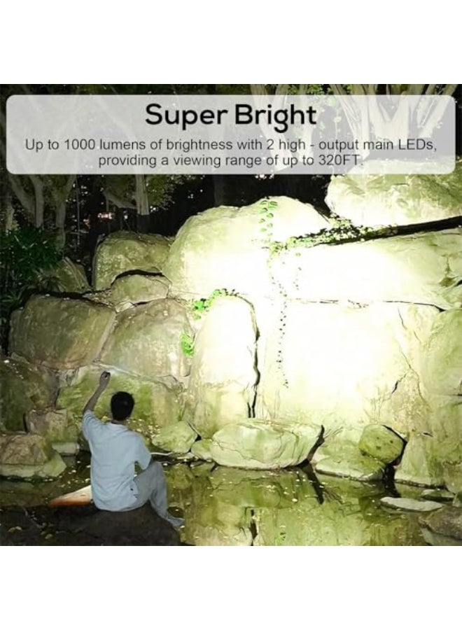 ®【Upgraded】Mini Keychain EDC Rechargeable Flashlight, 1000 High Lumens Super Bright Portable Tactical Pocket Torch with Magnetic Attraction Base, Metal Back Clip, 8 Modes, USB C, Waterproof - Image 2