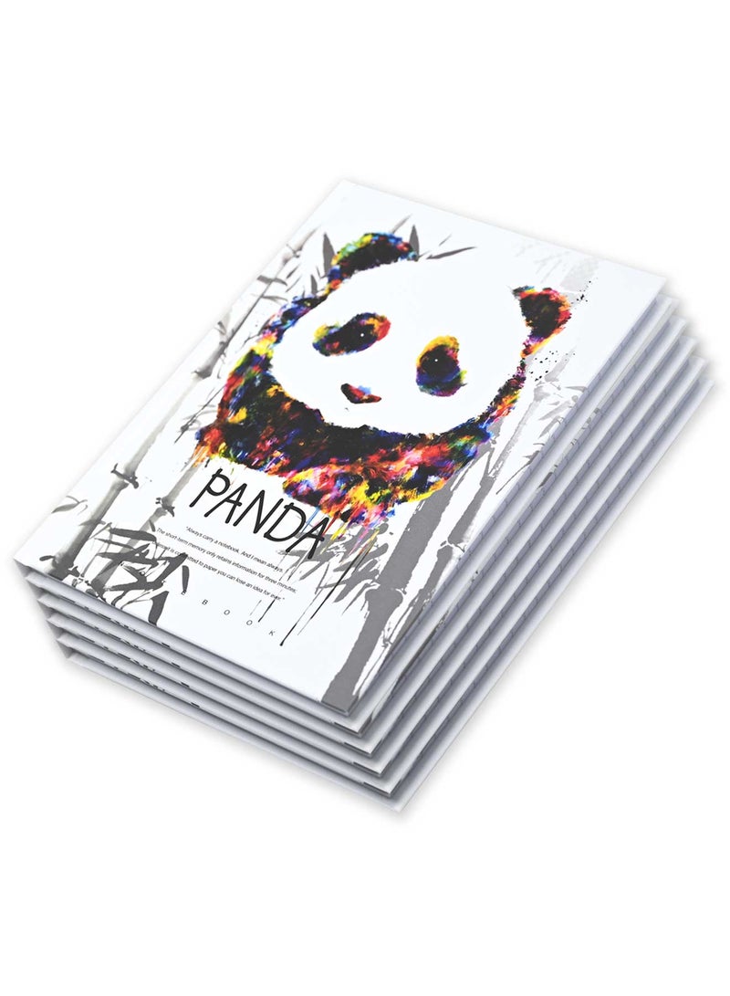 FIS مجموعة FIS من 5 دفاتر ملاحظات بغلاف صلب، 96 ورقة تصميم باندا A4 1 -FSNBHCA496-PAN1 - Image 3