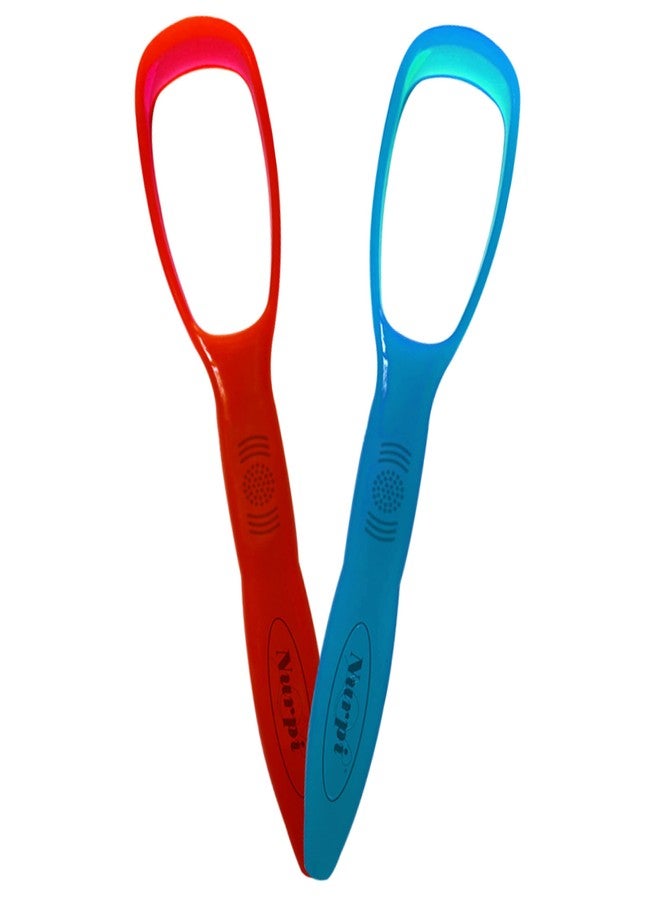 Nurpi Plastic Premium Tongue Cleaner for Fights Bad Breath Oral Health Care Tool, Easy to Use for Adults and KidsTravel Friendly (2) - Image 1