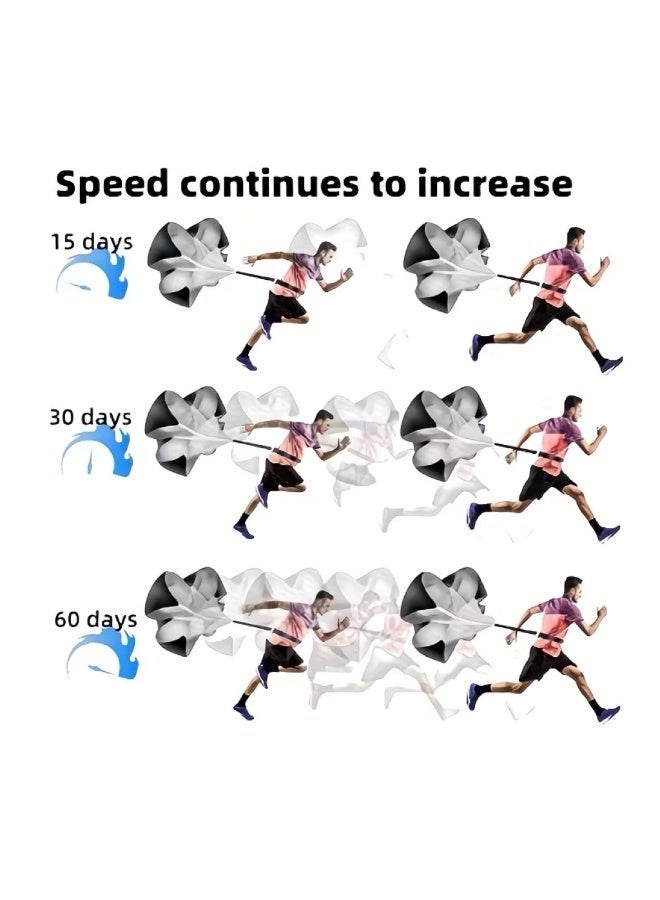 AL ARQAM Speed Training Resistance Parachute for Running - 45-Inch Adjustable Sprint Chute for Soccer, Football & Track - Explosive Power & Acceleration Drill Gear for Kids, Youth and Adults - Red View Listing on Carrefour - Image 5