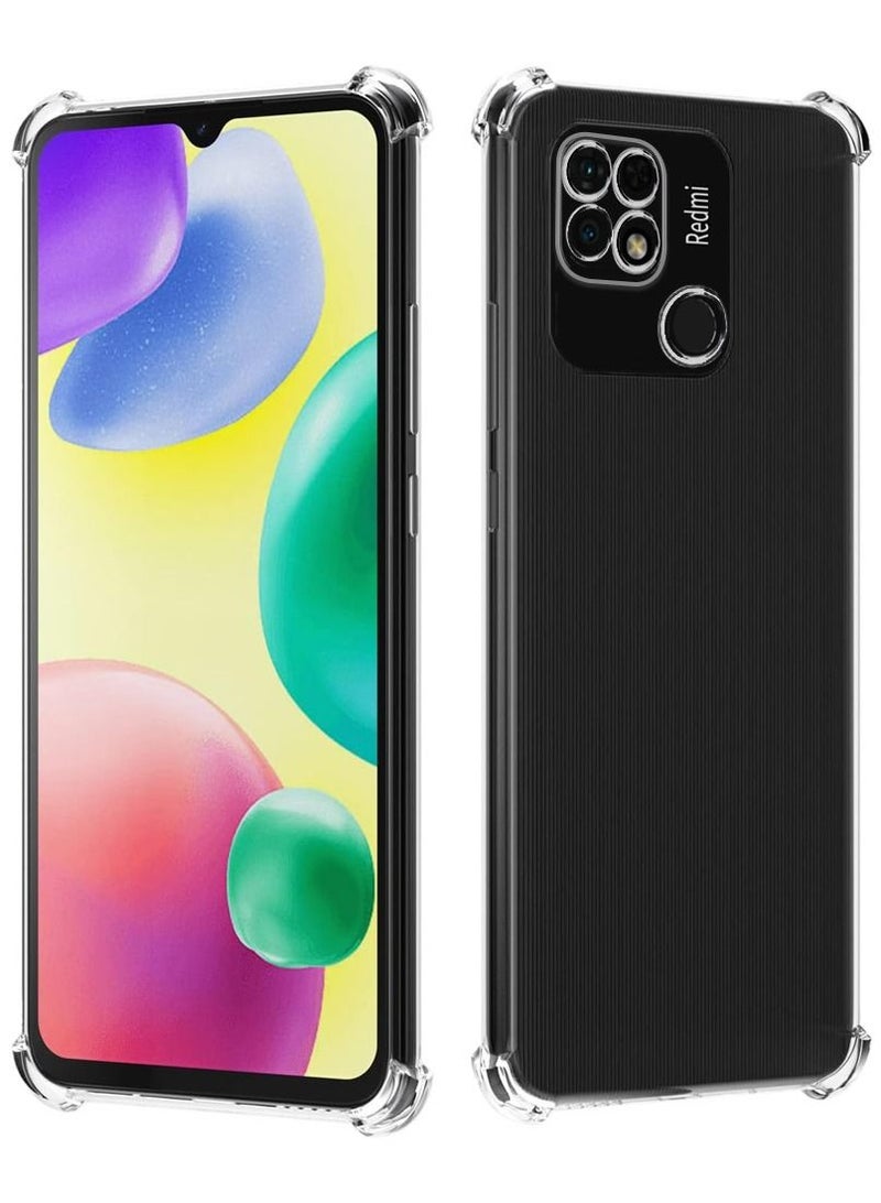 CATANES Xiaomi Redmi 10A Case Cover Clear Protective TPU Four Corners Cover Transparent Soft Case - Image 1