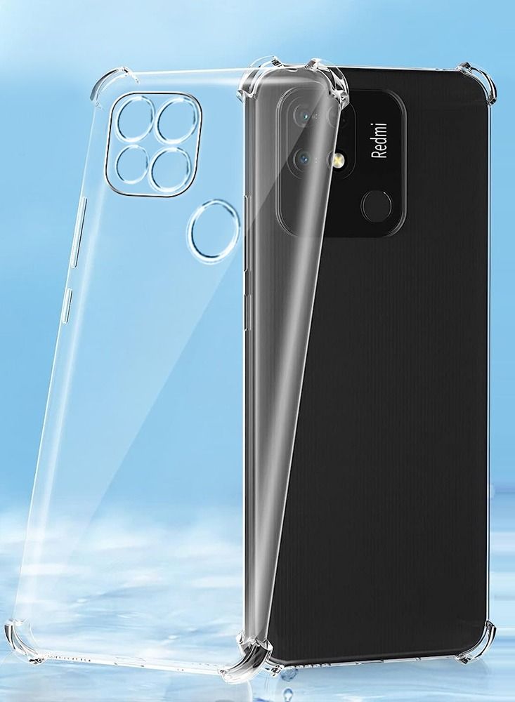 CATANES Xiaomi Redmi 10A Case Cover Clear Protective TPU Four Corners Cover Transparent Soft Case - Image 2