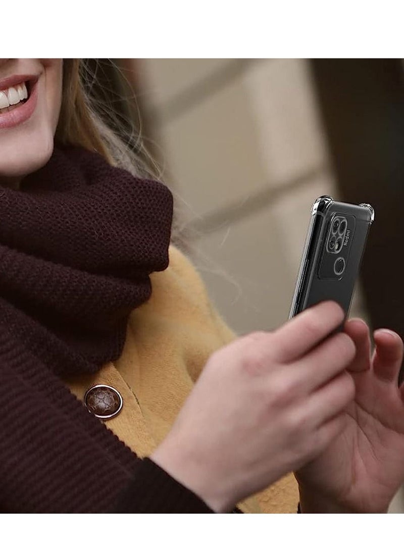 CATANES Xiaomi Redmi 10A Case Cover Clear Protective TPU Four Corners Cover Transparent Soft Case - Image 3