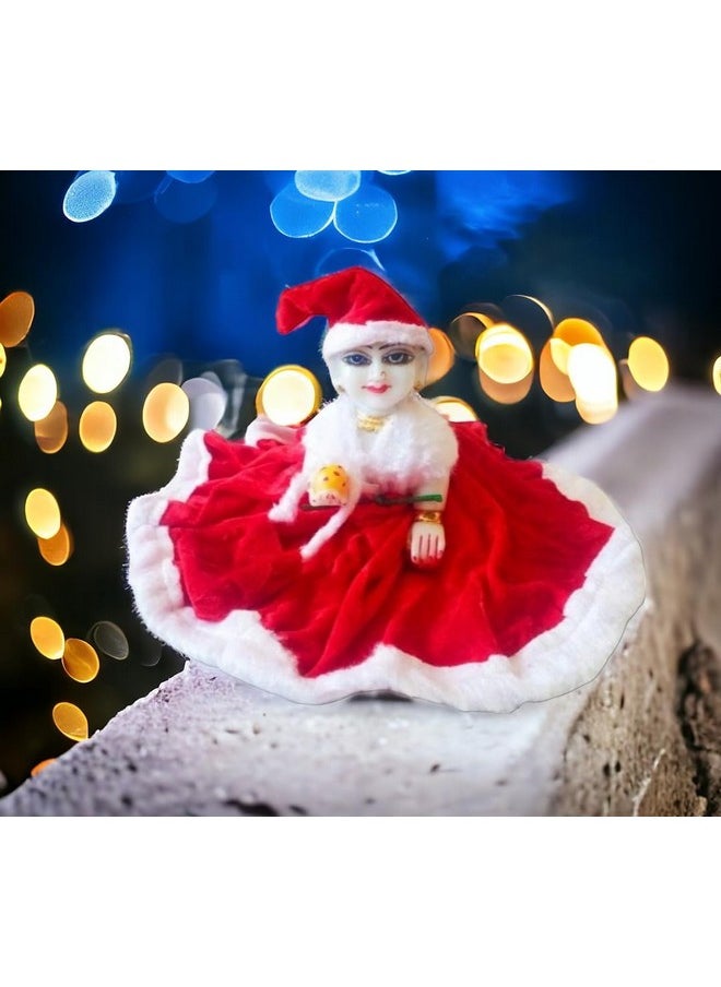 Garden Of Arts Handmade Santa Frock Style Dress Poshak for Ladoo Kanhaji Size no 4 with Santa Cap and Jacket for Your Idol and Figurine of ladoo Gopal - pzsku/Z92C69D56CC187CDEEC9CZ/45/_/1741429422/9d329642-cc97-46f3-9ad2-42d93f0712e7