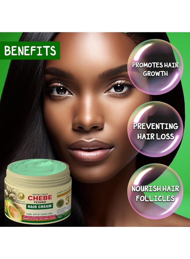 اماليكو كريم خلطة الشيبة التشادية العجيبة مع الافوكادو لتطويل الشعر 360 مل - Image 5