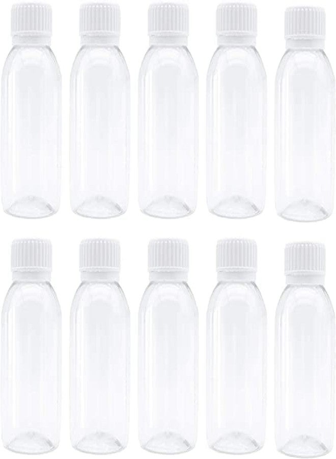 Prakash 100ML Mini Transparent Bottles (Pack of 10)| 100ML BPA-Free & Leakproof | Compact, Refillable Bottles for Travel, Office, Kitchen & Daily Needs - Image 1